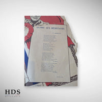Affiche chants Libération FFI ww2
