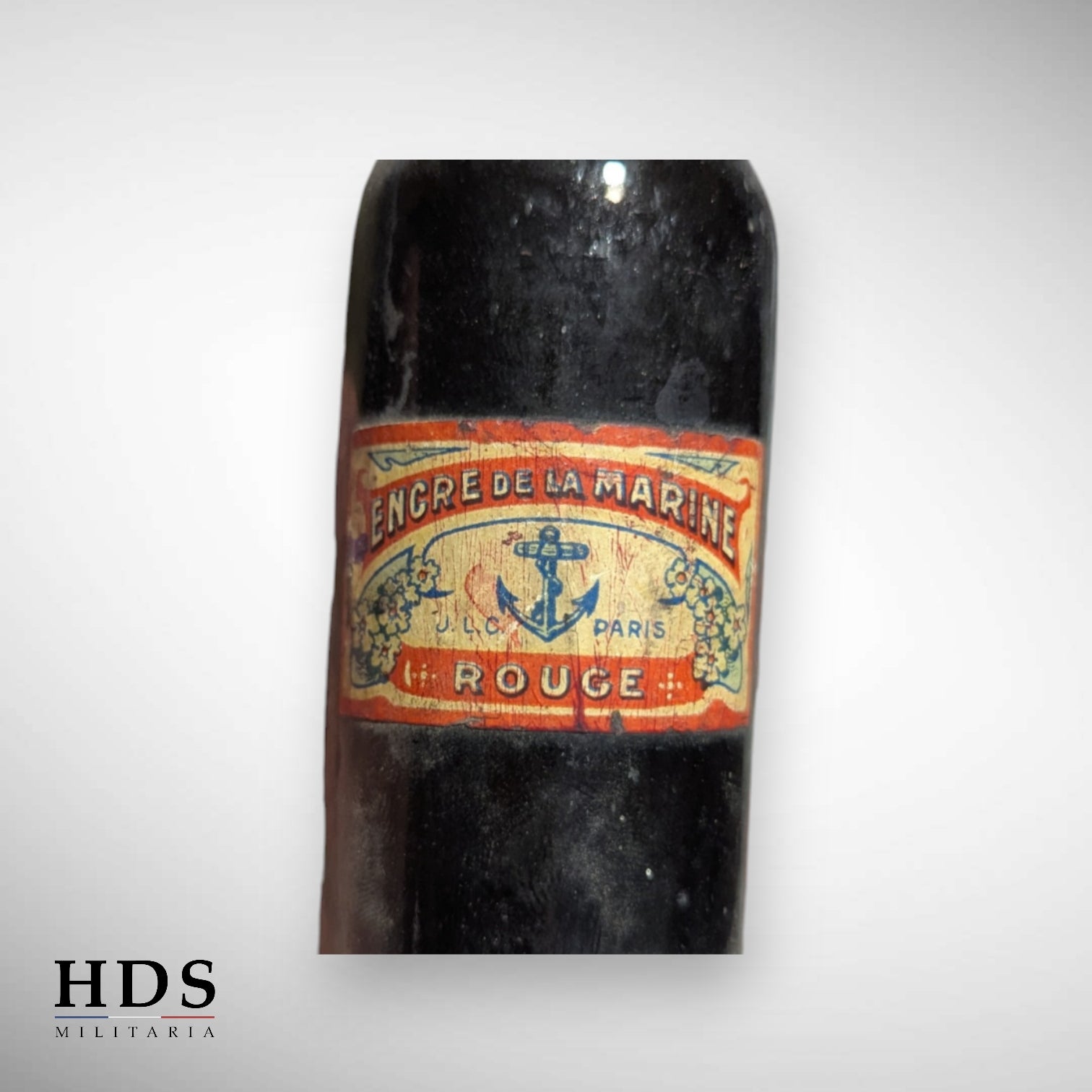 Bouteille encre de la Marine rouge ww1