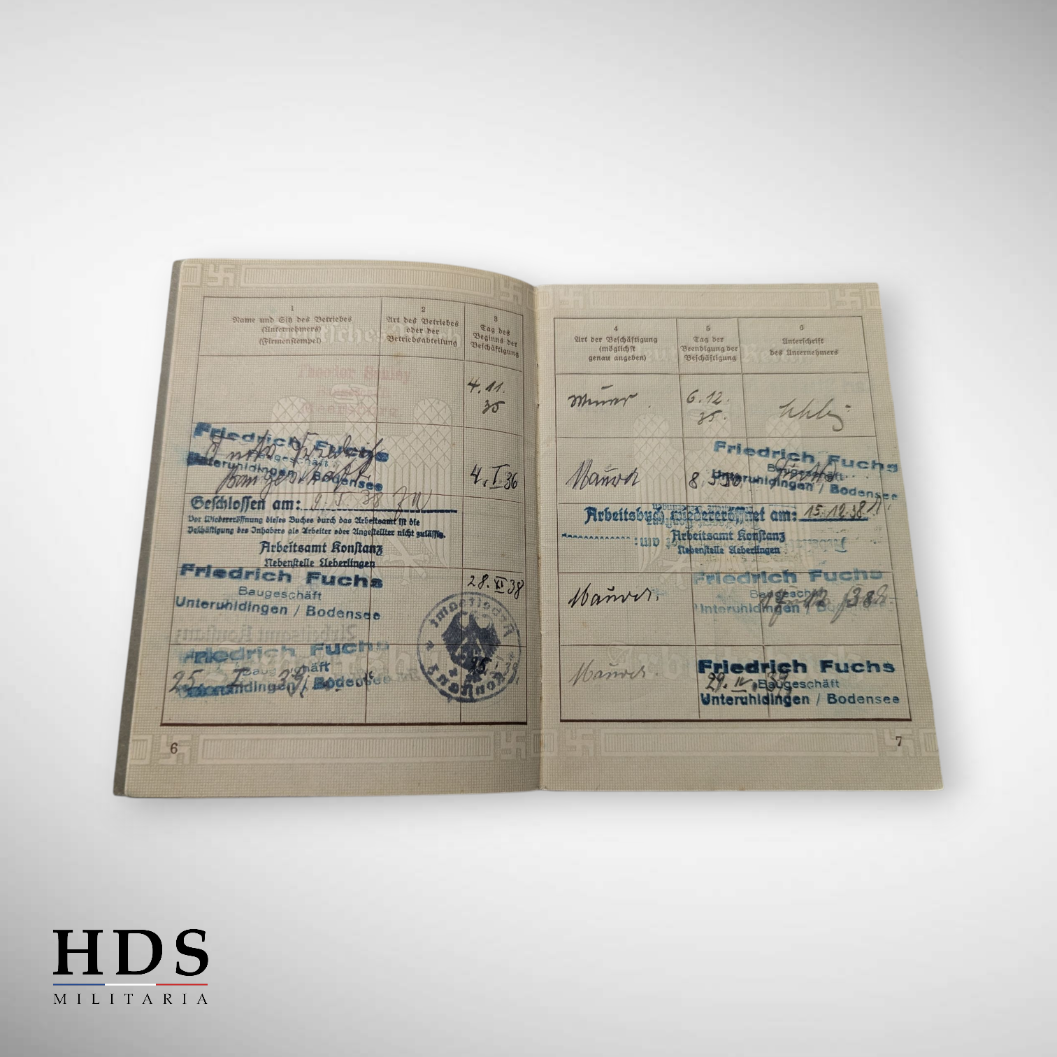 Booklet Arbeitsbuch German ww2