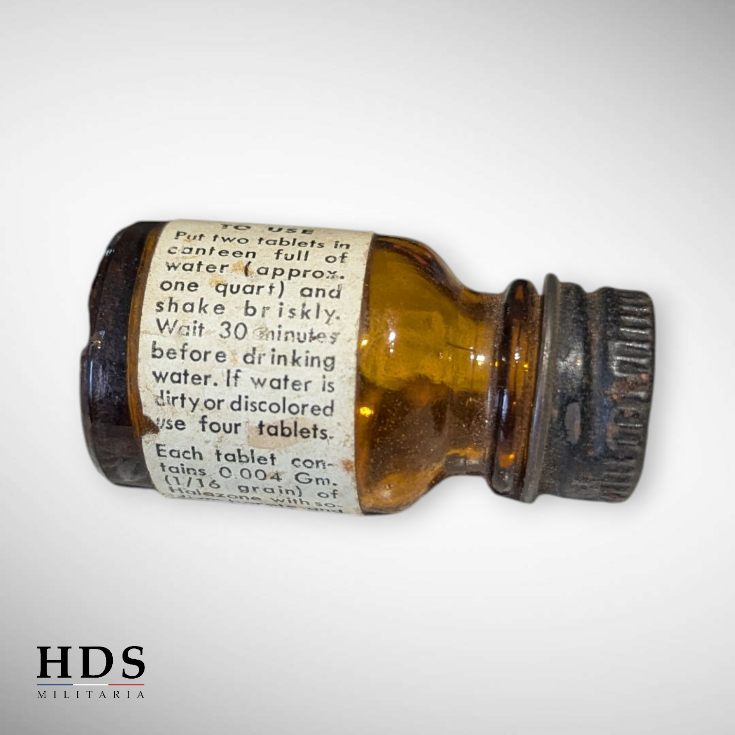 Fiole Halazone US ww2