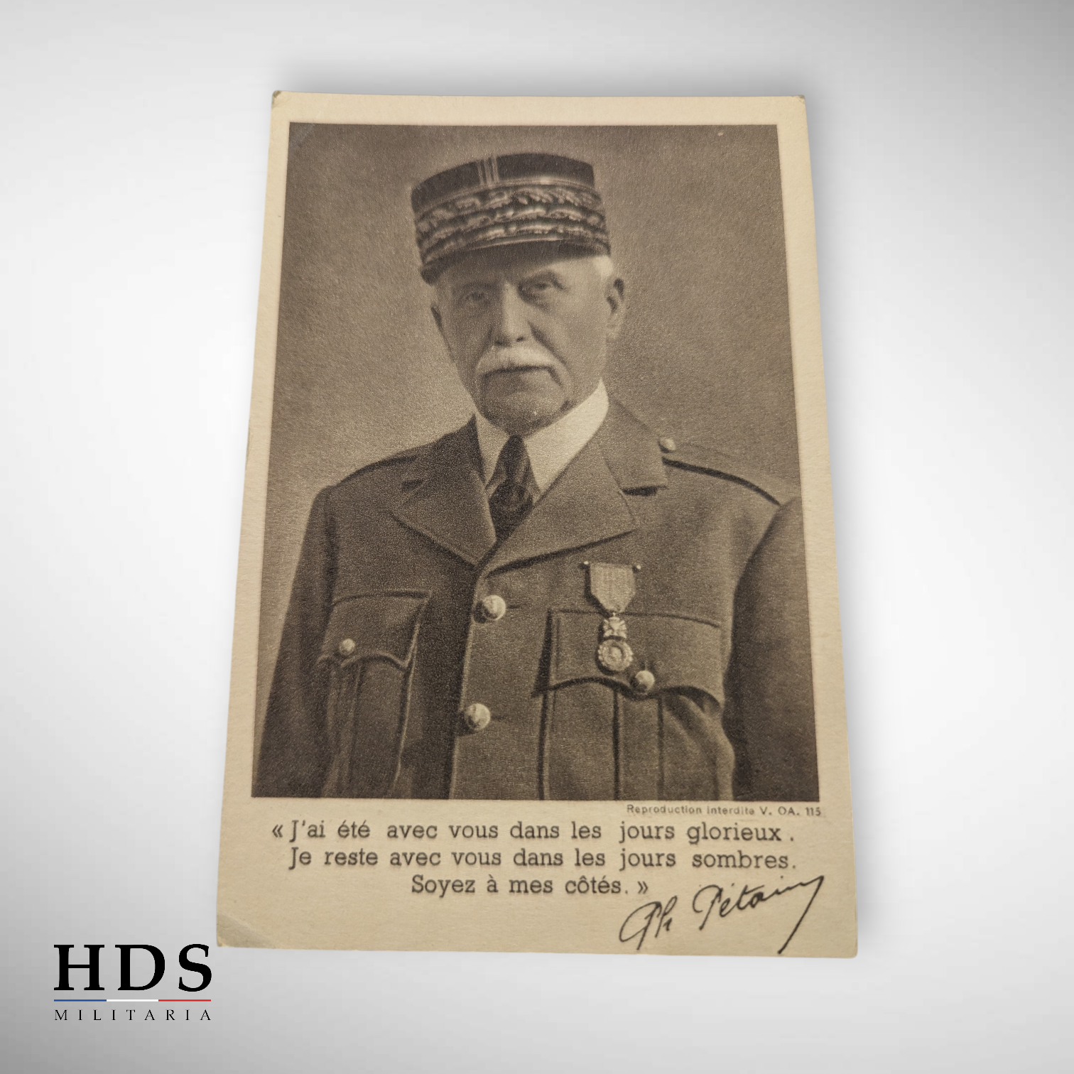 Photo carte postale Maréchal Pétain ww2