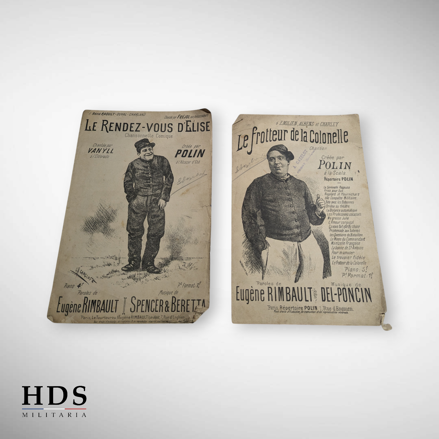 Lot de 10 partitions Françaises ww1