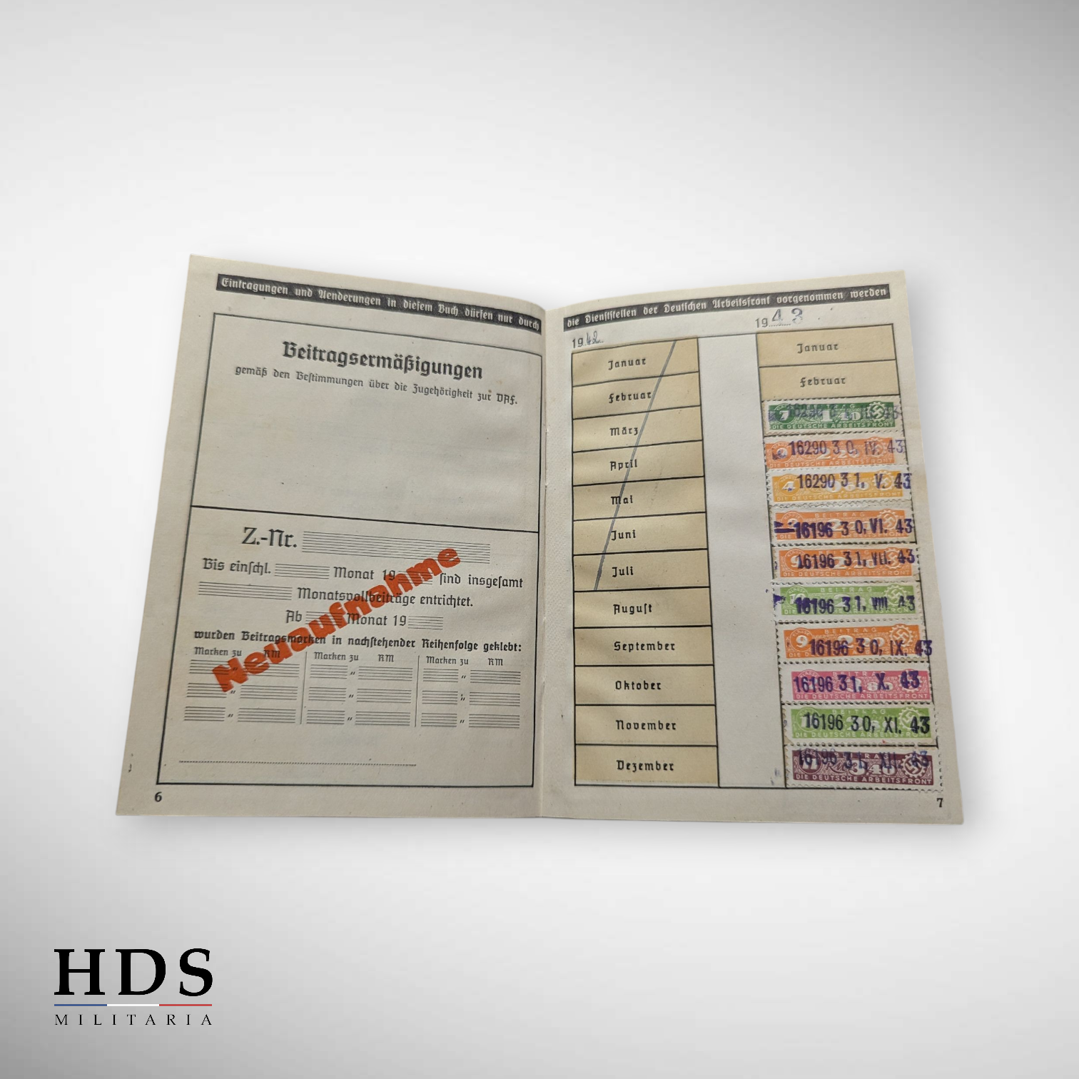 DAF Guebwiller Alsace WW2 Booklet