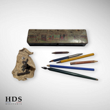 Plumier boîte à crayon poilus français ww1