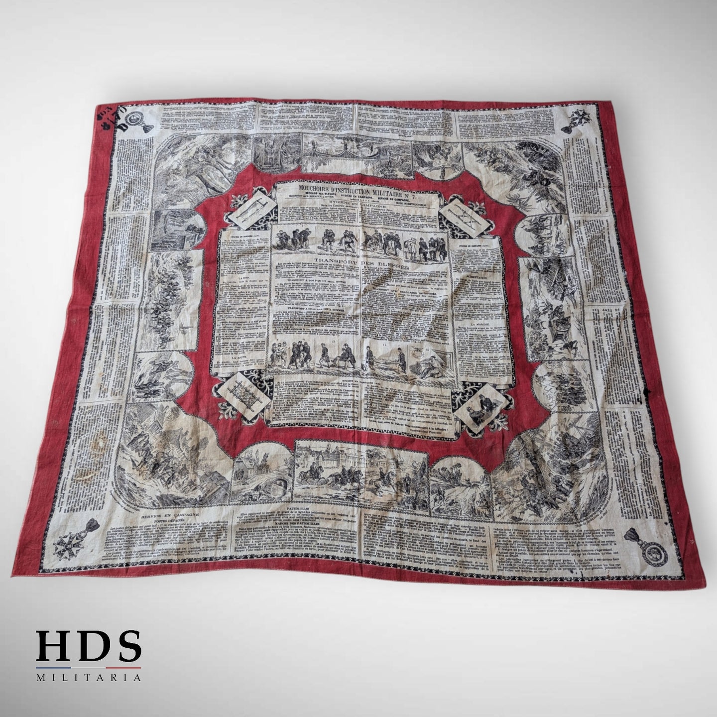 Mouchoir d'instruction N7 blessés hygiène ww1