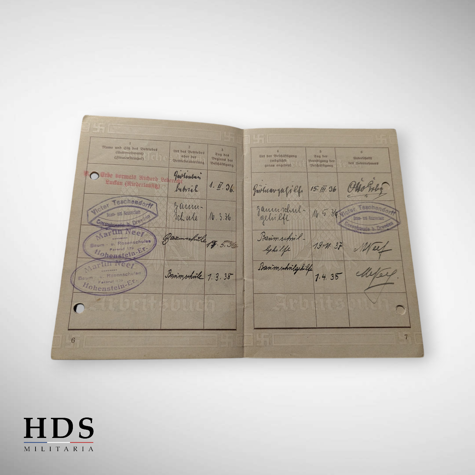 Booklet Arbeitsbuch German ww2