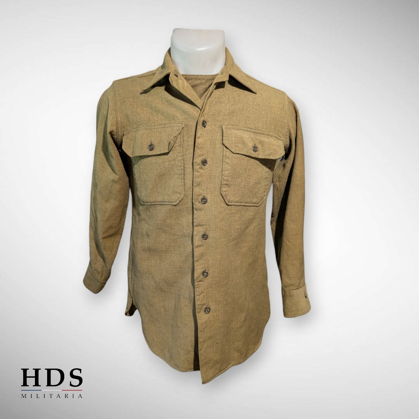 Chemise m37 moutarde US ww2 14.5x32
