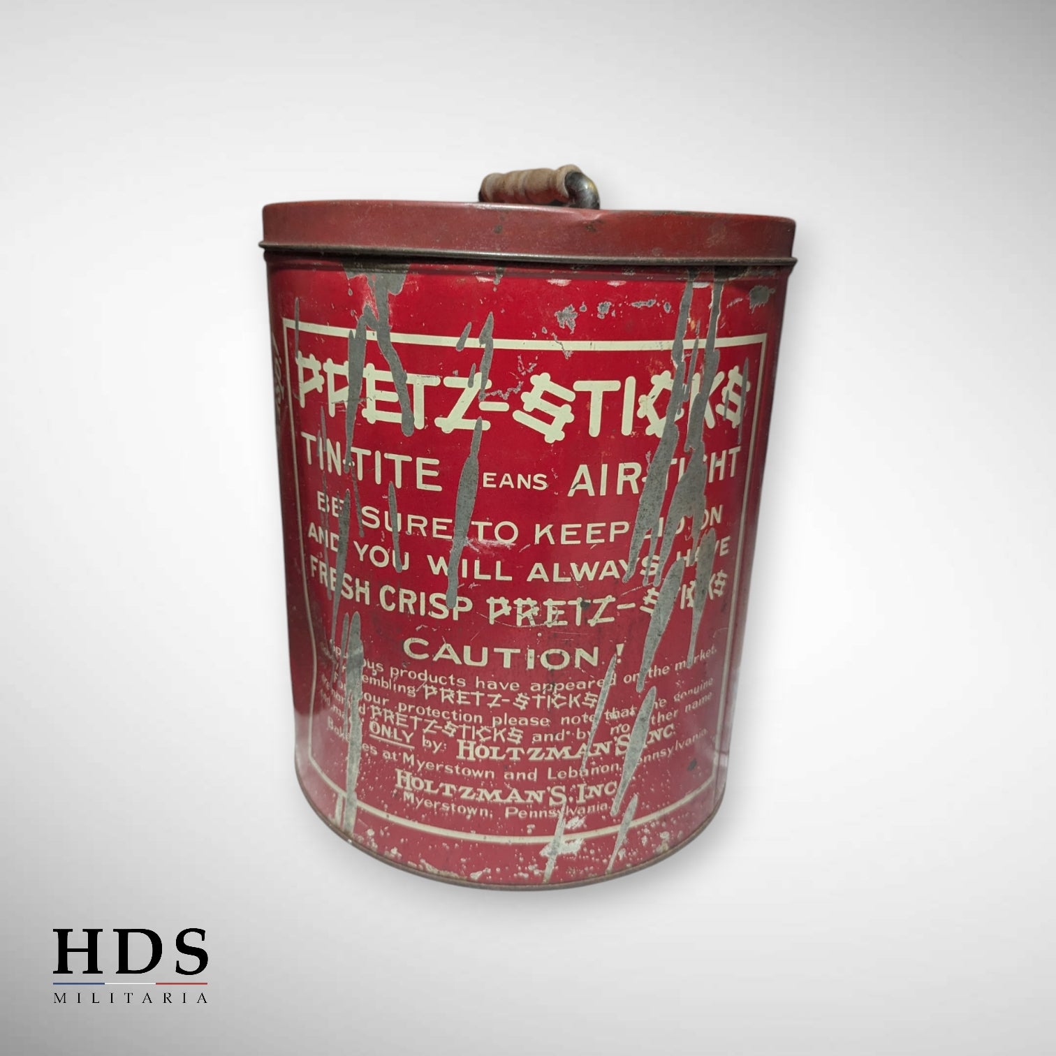 Boîte en fer de pretz sticks US ww2
