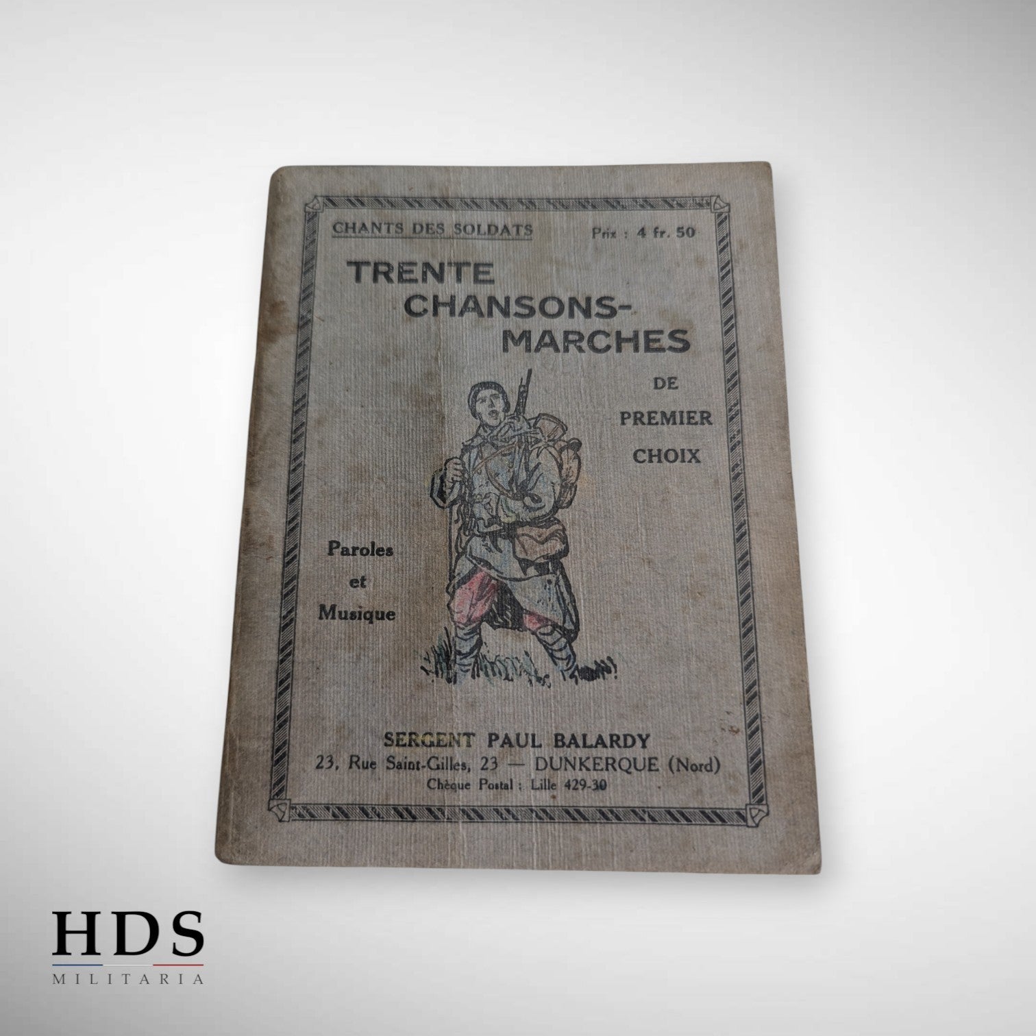 Livret chansons de marche militaires ww1