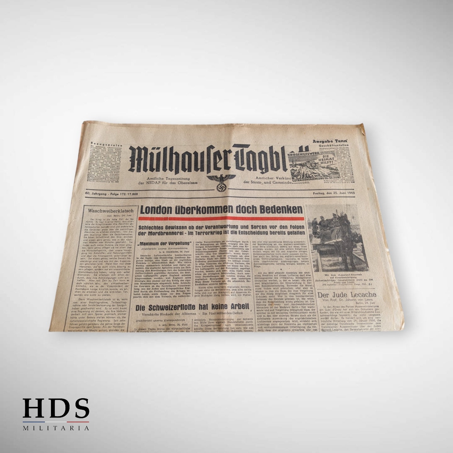 Journal allemand ww2 alsace Mulhouse