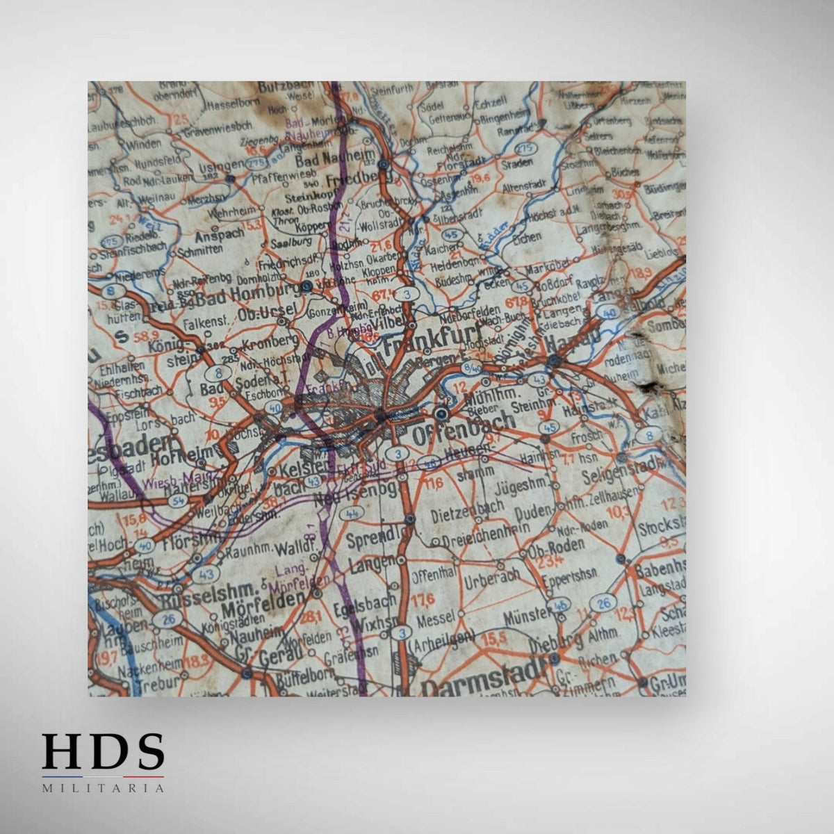 Carte US ww2 Allemagne 1944
