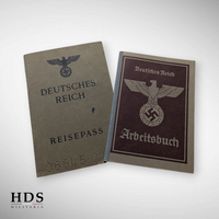 Workbook + Huningue Alsace WW2 passport