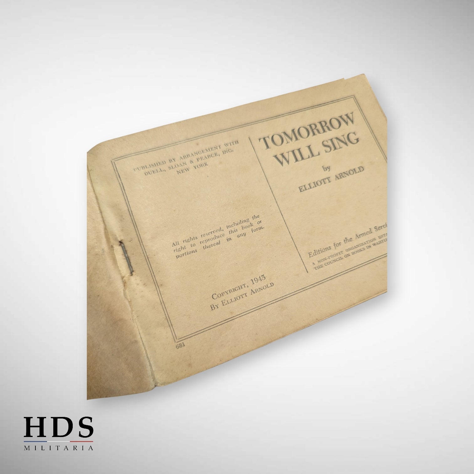 Roman de poche US ww2 N681