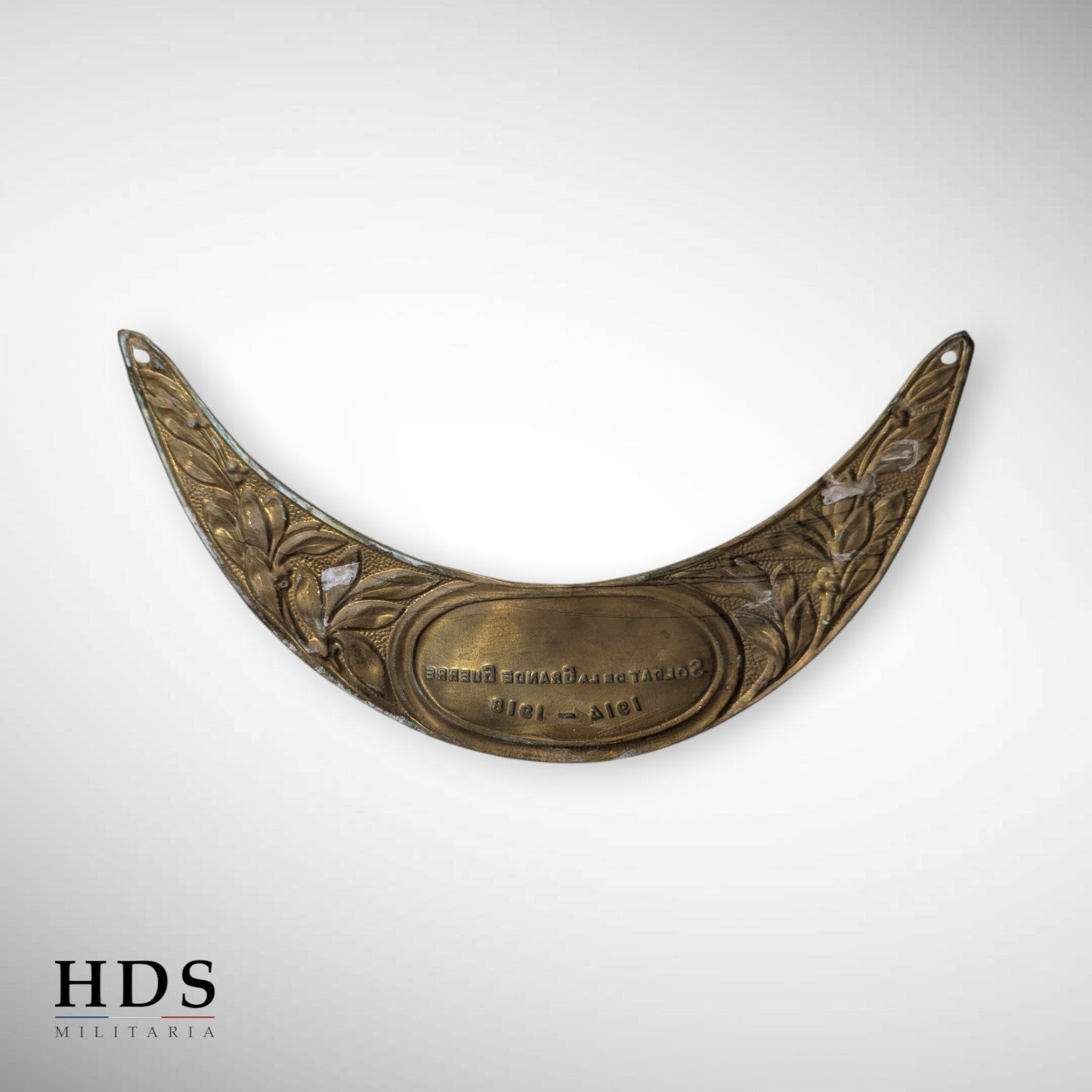 Plaque commémorative casque Adrian ww1