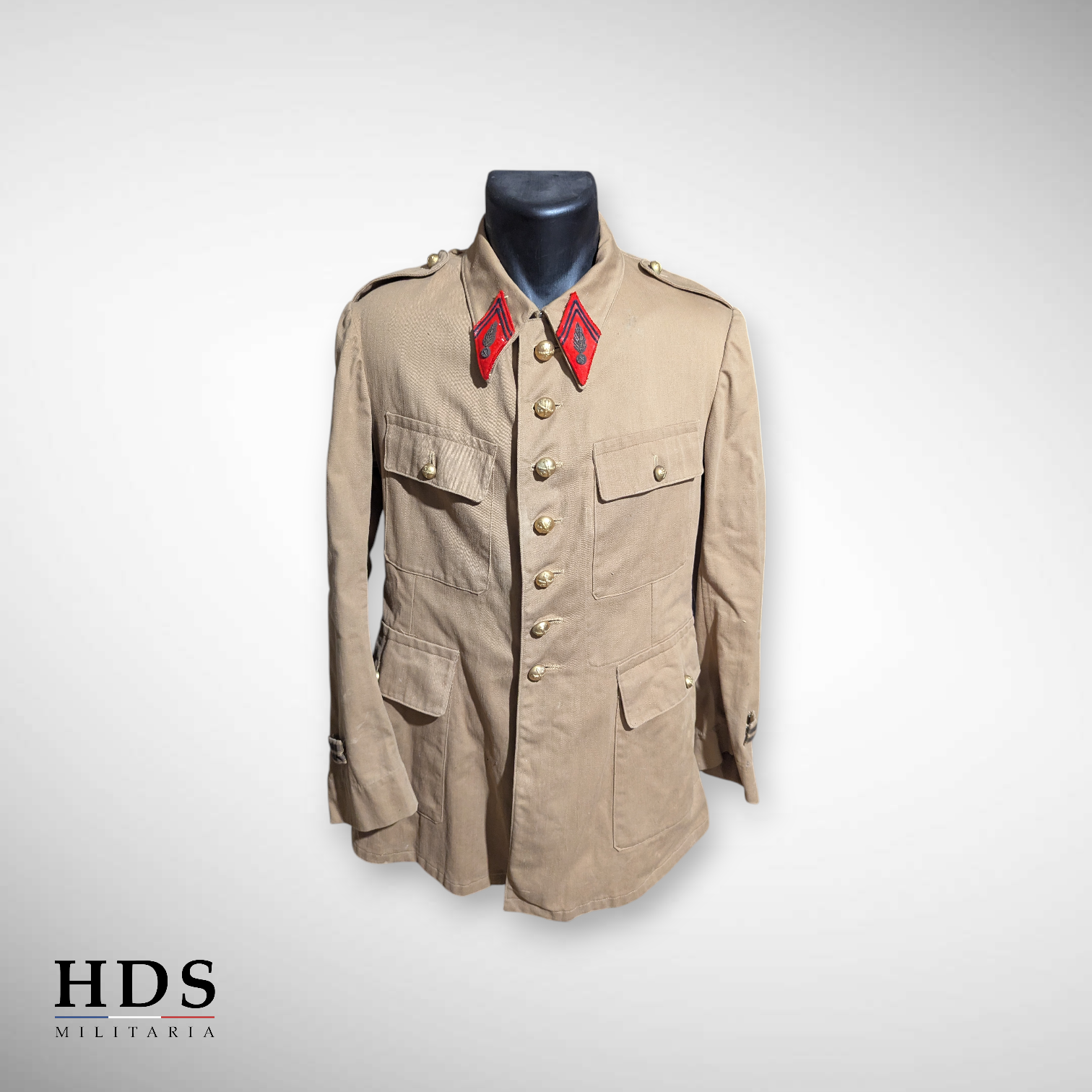 Vareuse + calot officier artillerie France 40 ww2