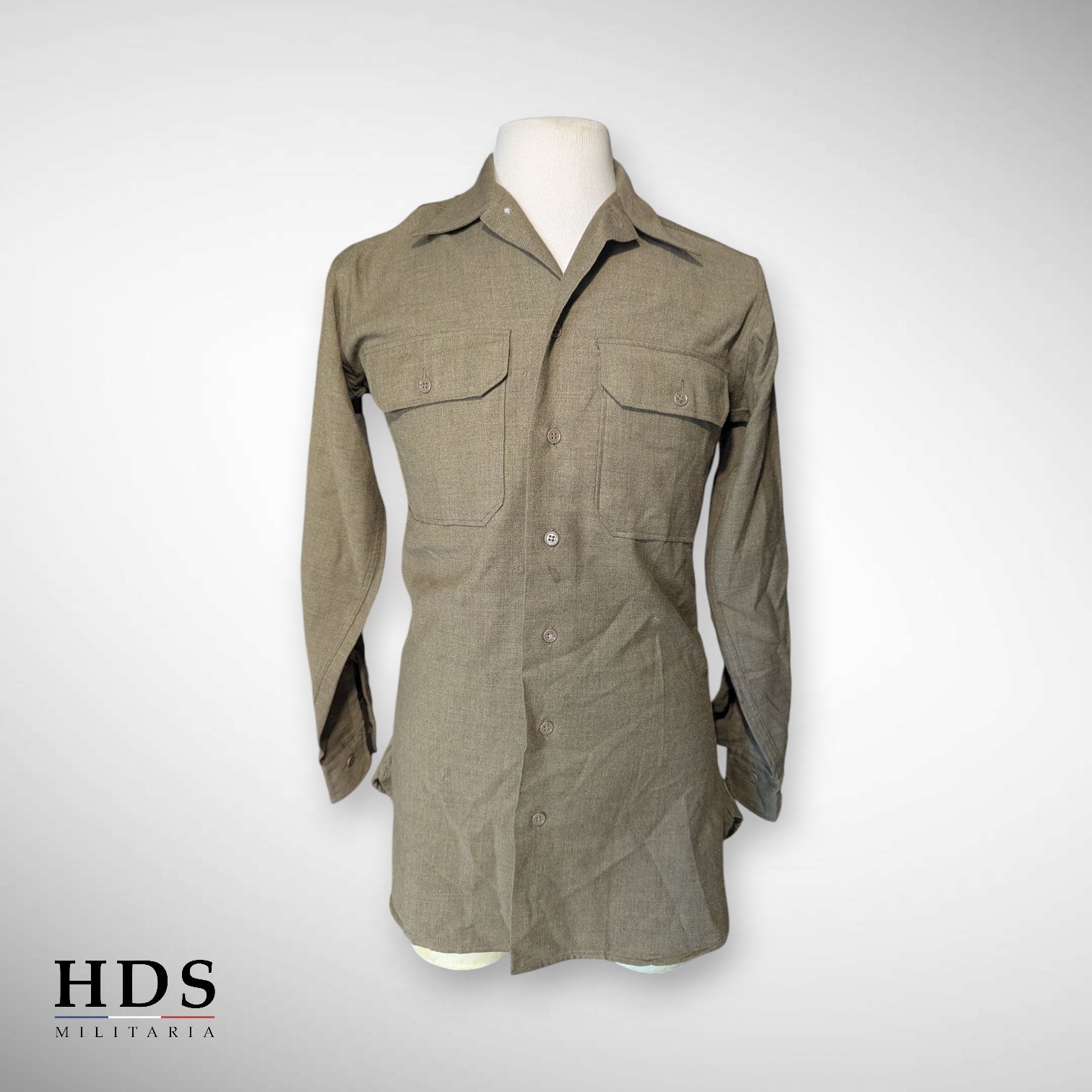 Chemise moutarde US ww2 m37 14.5x32