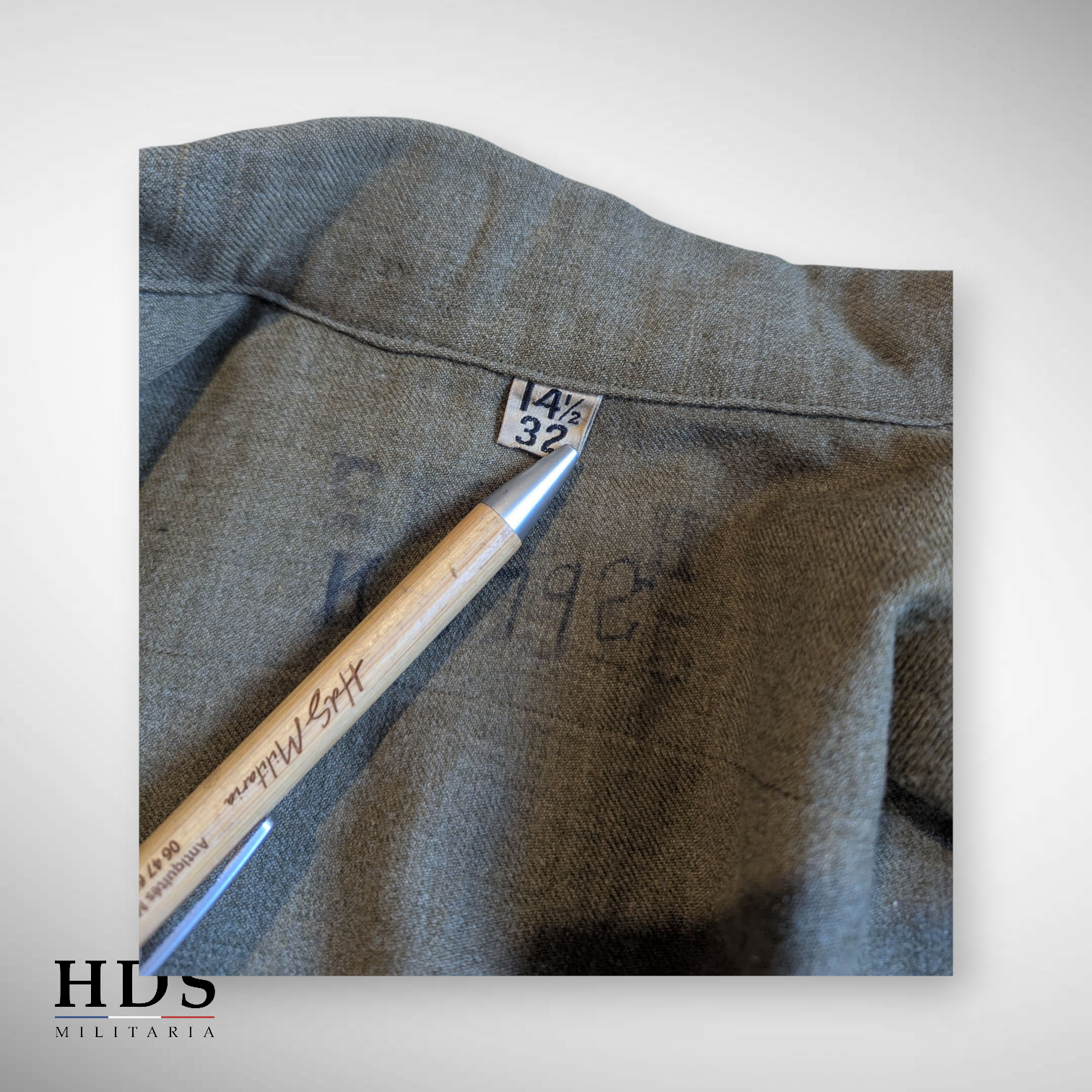 Chemise moutarde US ww2 m37 14.5x32