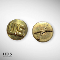 Paire de disques de col US ww2 Infanterie