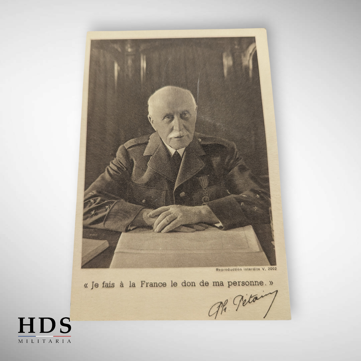 Photo carte postale Maréchal Pétain ww2