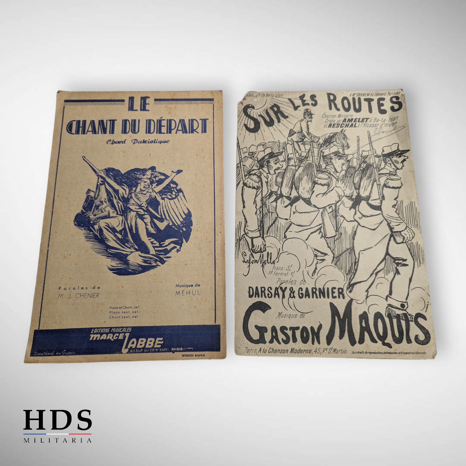 Lot de 10 partitions Françaises ww1