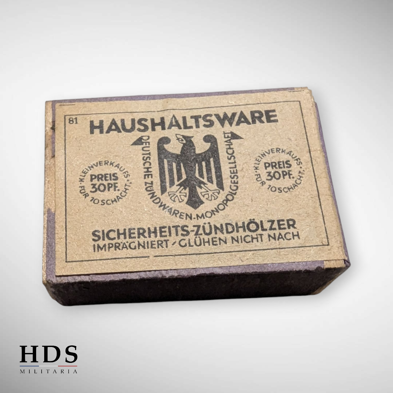 Boîte d'allumettes allemandes ww2