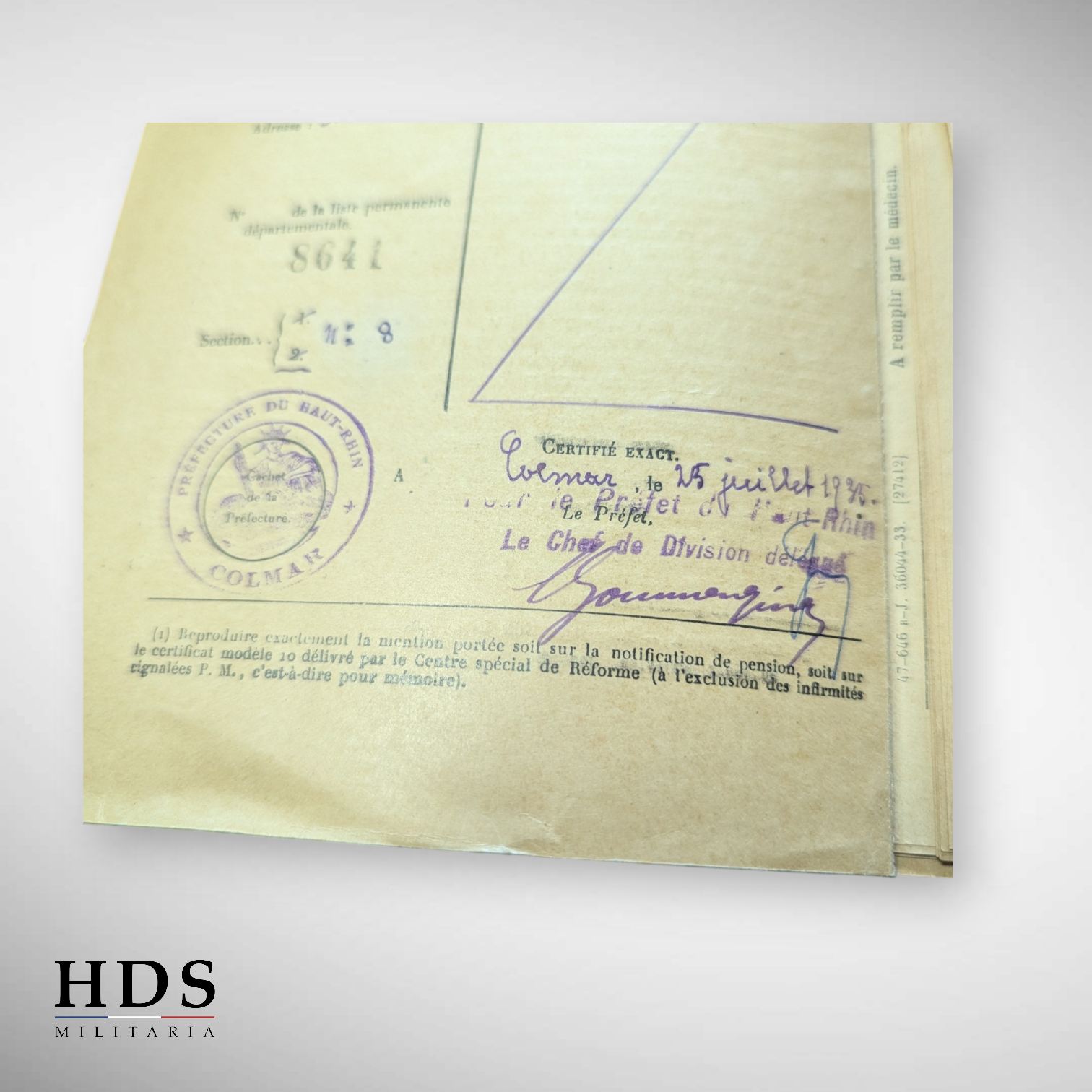 Carnet médical victimes militaires ww1 Alsace