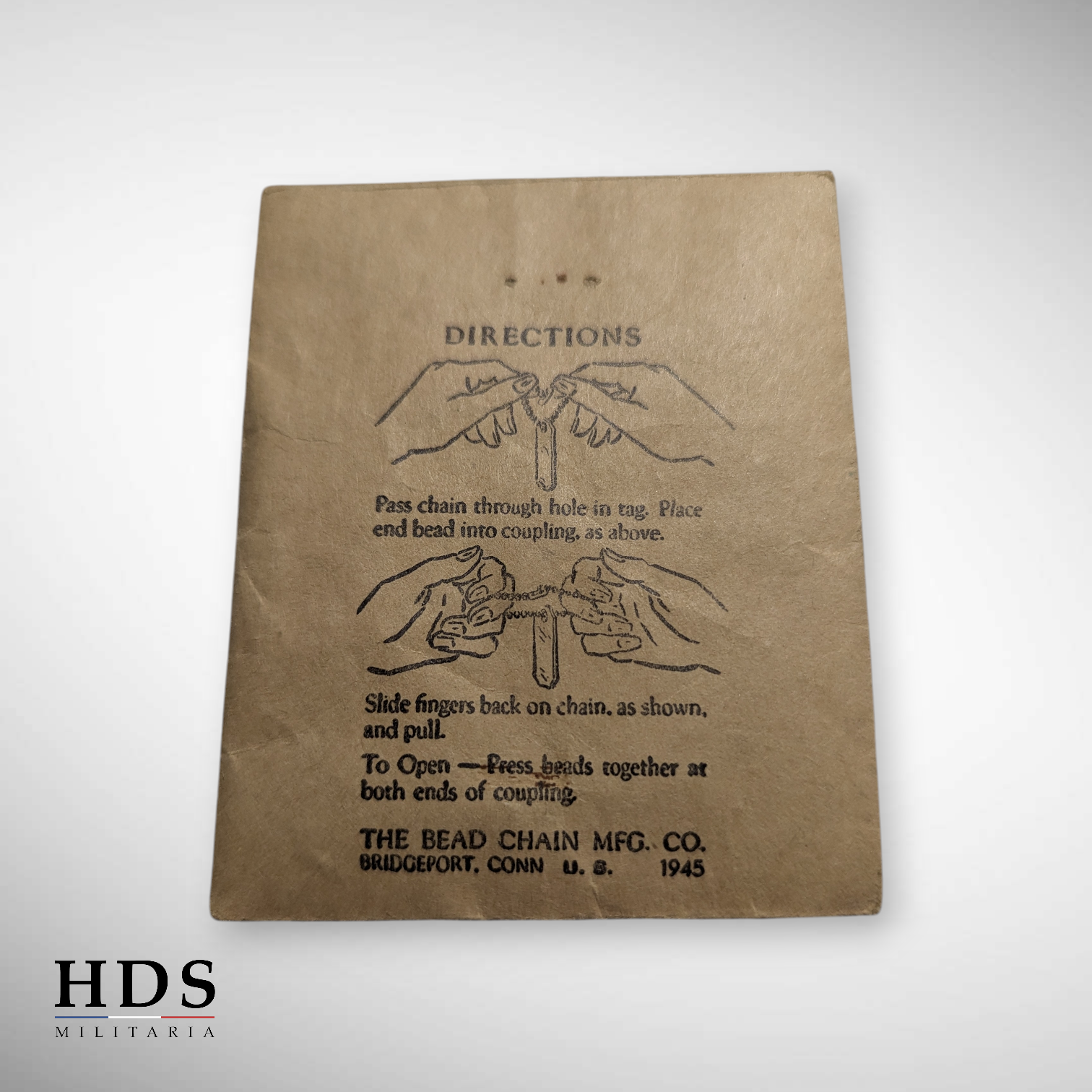 Chaîne pour Dog tag US ww2