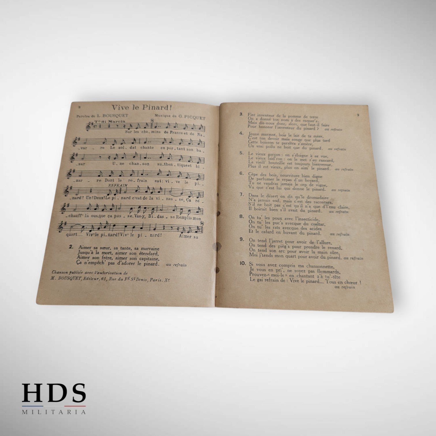 Livret chansons de marche militaires ww1
