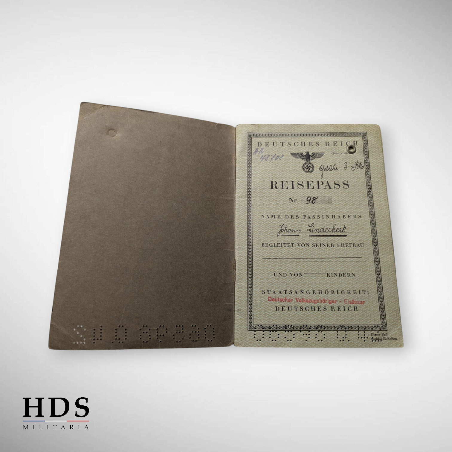 Identity card + passport Lutterbach Alsace ww2