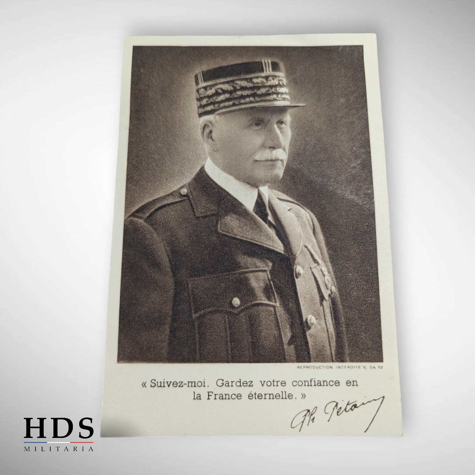 Photo carte postale Maréchal Pétain ww2