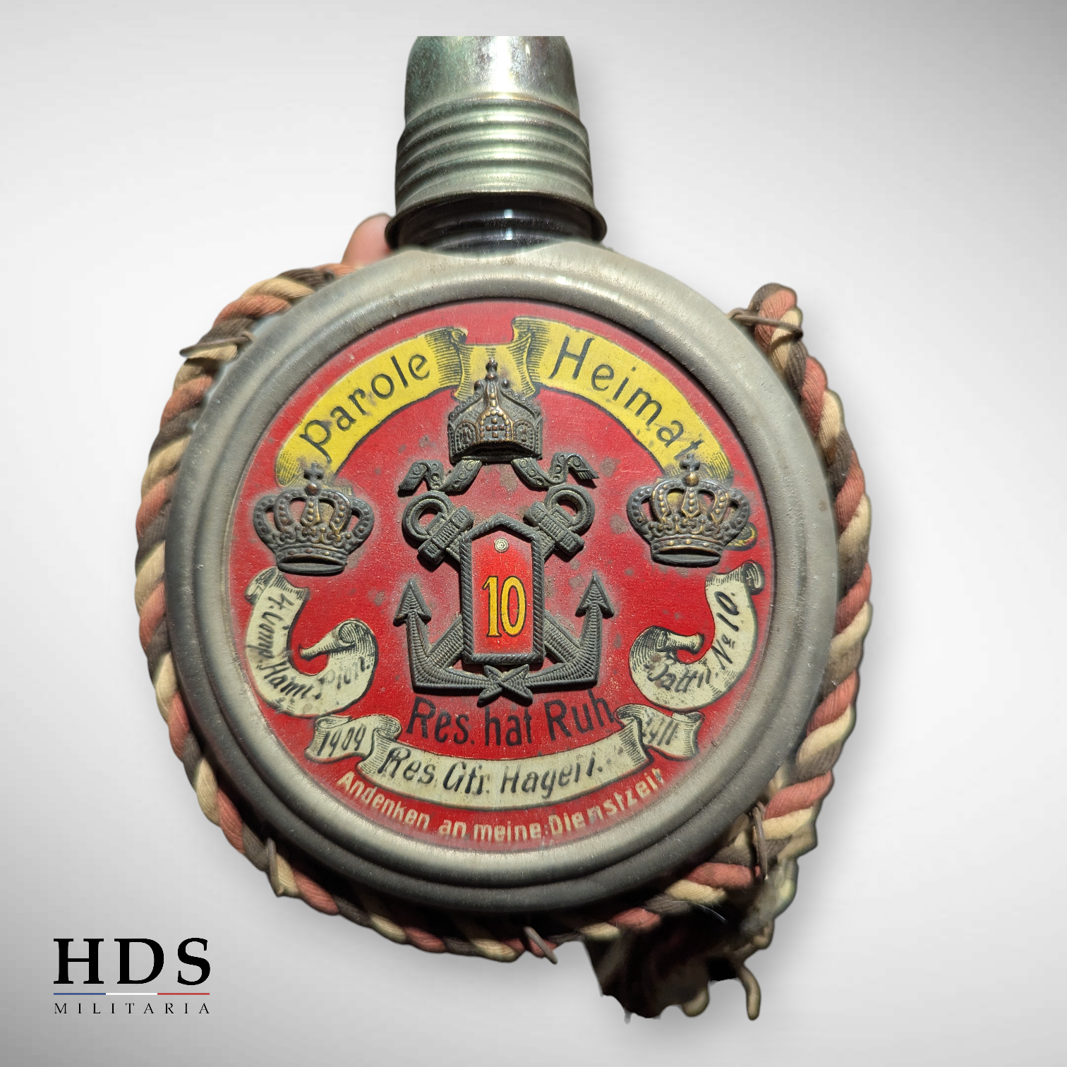 Gourde réserviste artillerie de Marine allemand ww1