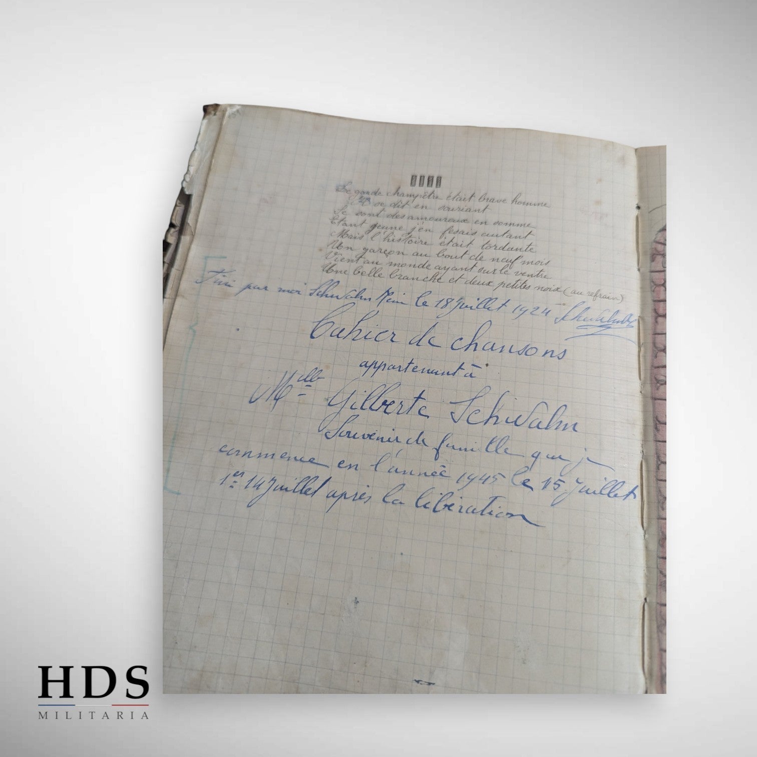 Cahier de chansons 10e Génie Besançon ww2