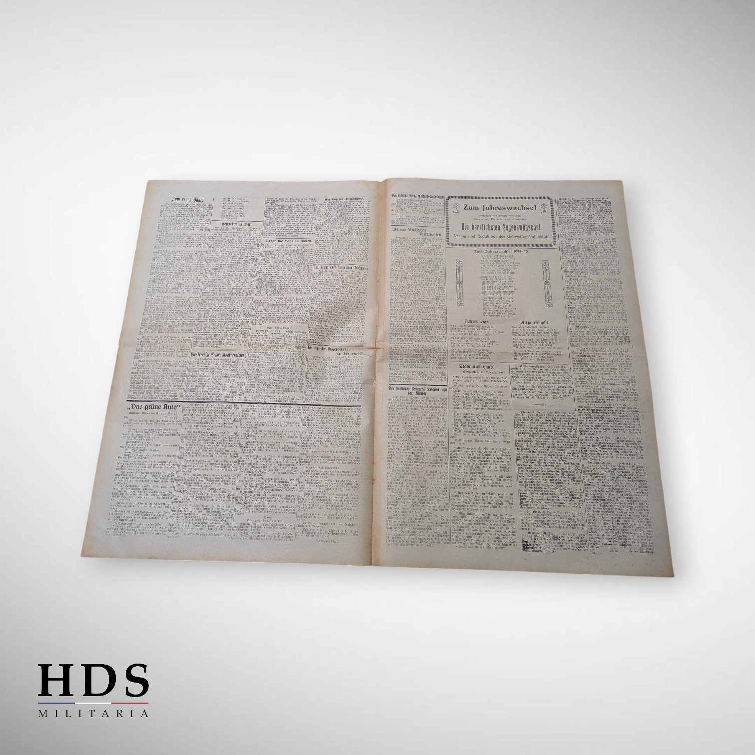 Journal Allemand Alsacien nouvel an 1914 - 15 Guebwiller