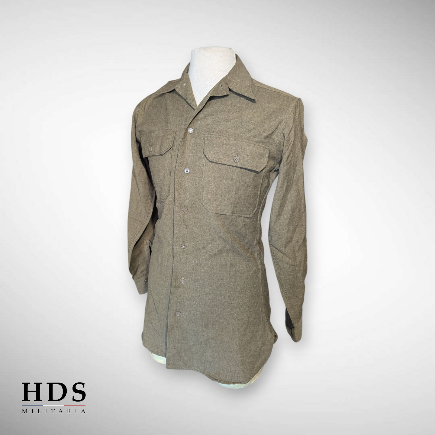 Chemise moutarde US ww2 m37 14.5x32