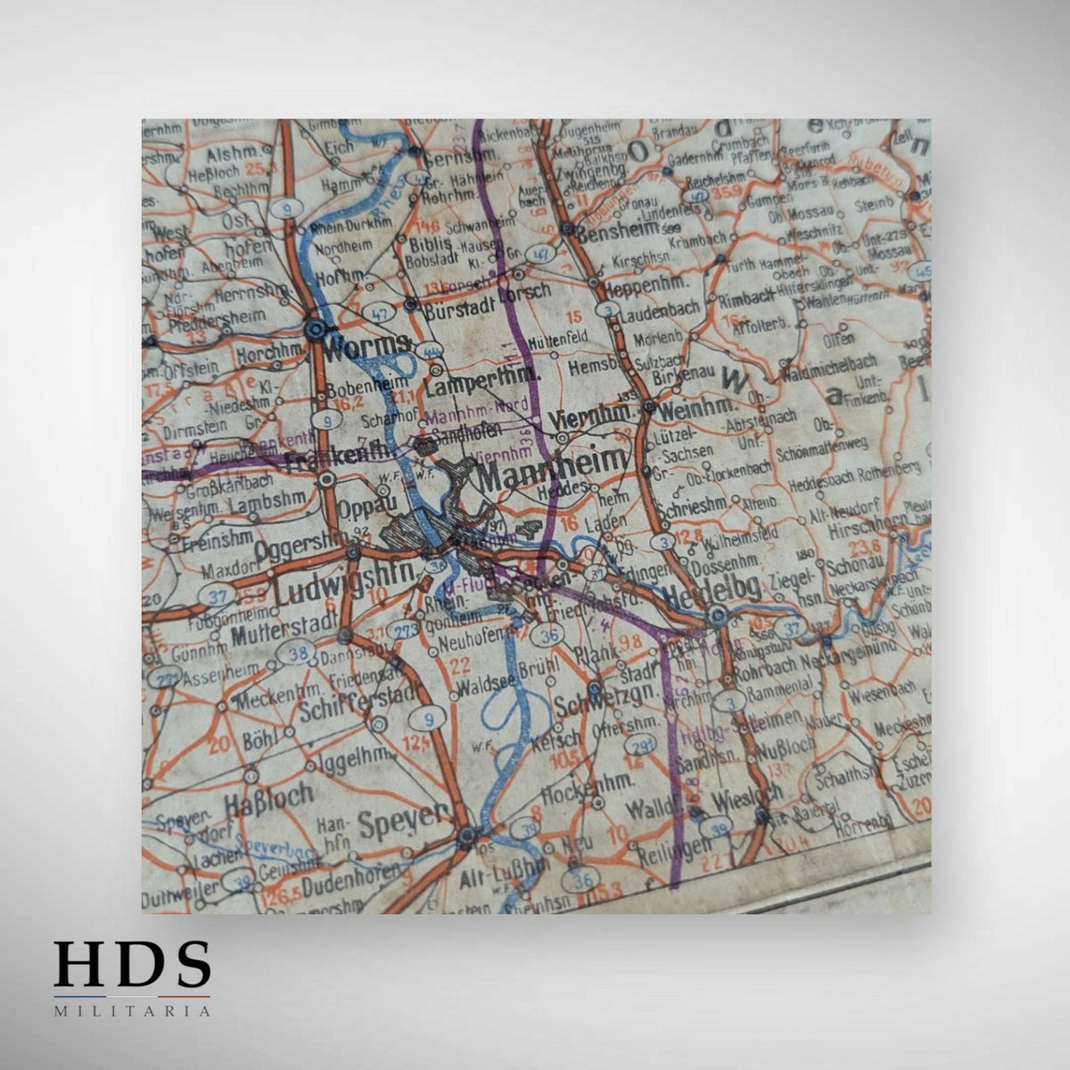 Carte US ww2 Allemagne 1944