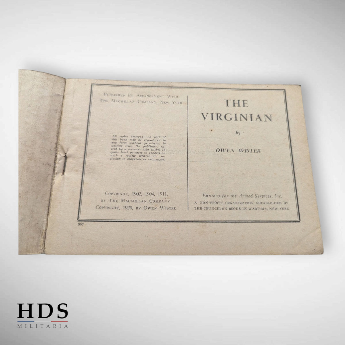 Roman de poche US ww2 N887