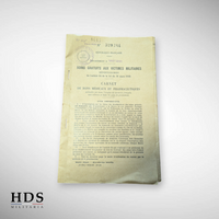 Carnet médical victimes militaires ww1 Alsace