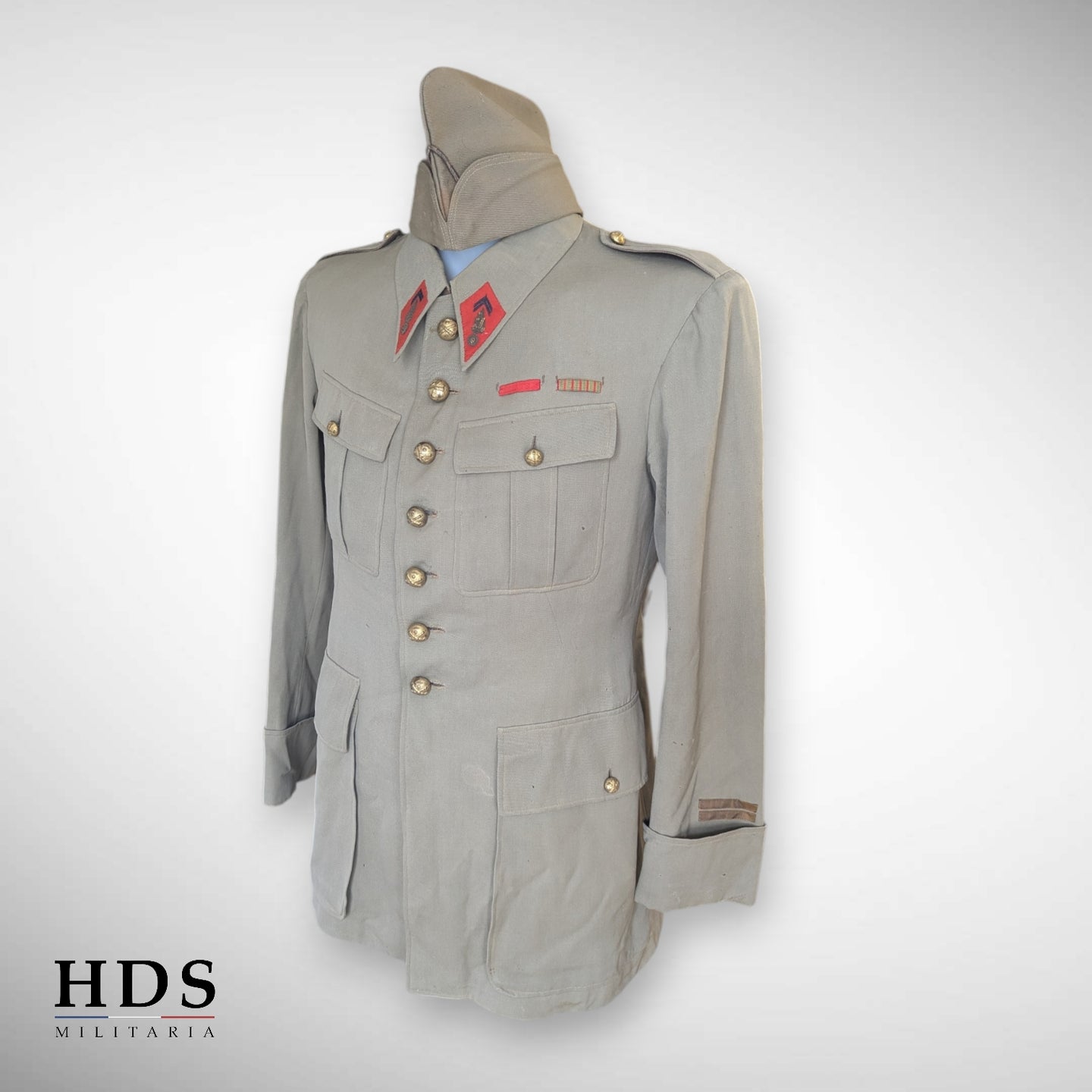 Vareuse + calot lieutenant artillerie France 40 ww2