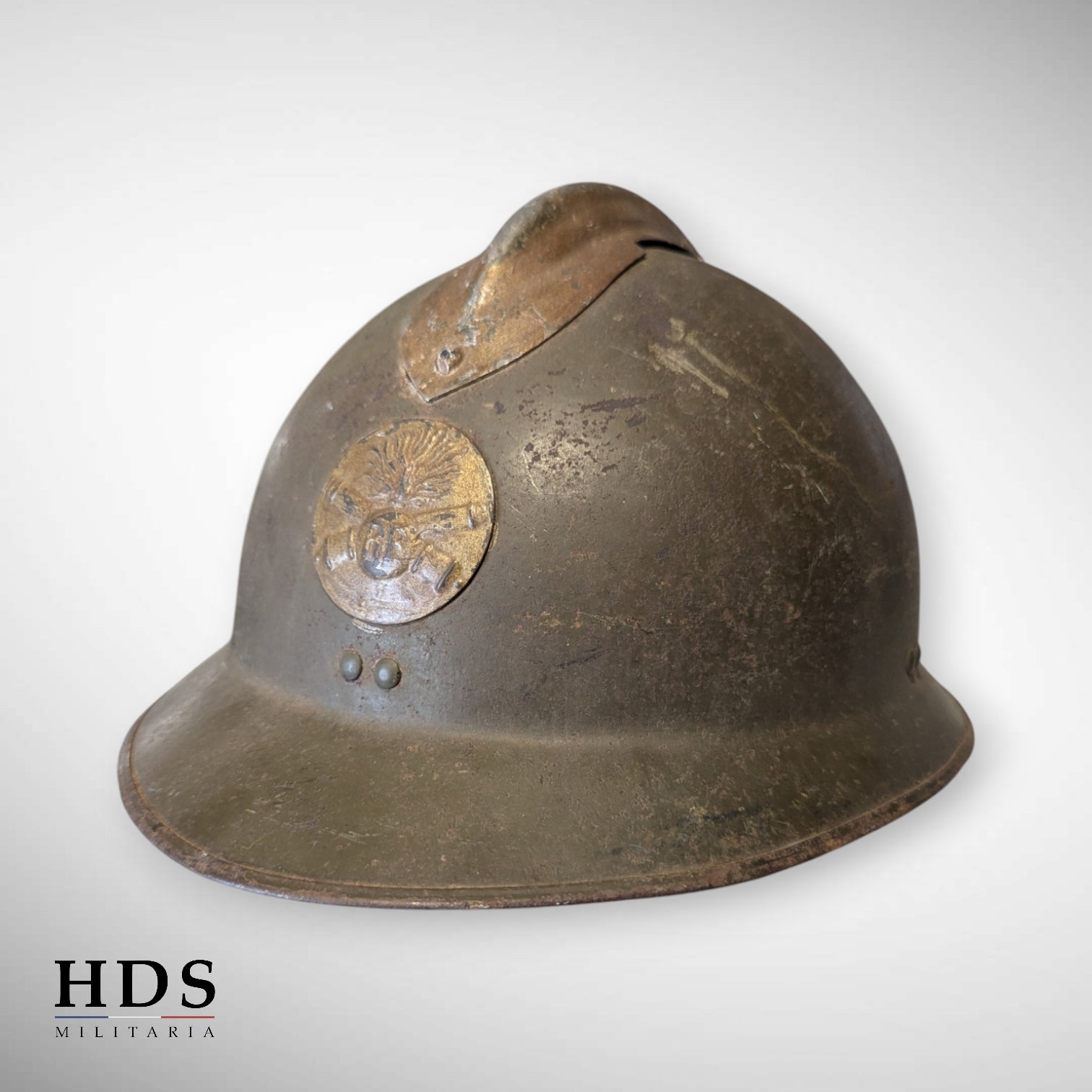 Casque Adrian m26 artillerie France 40 ww2