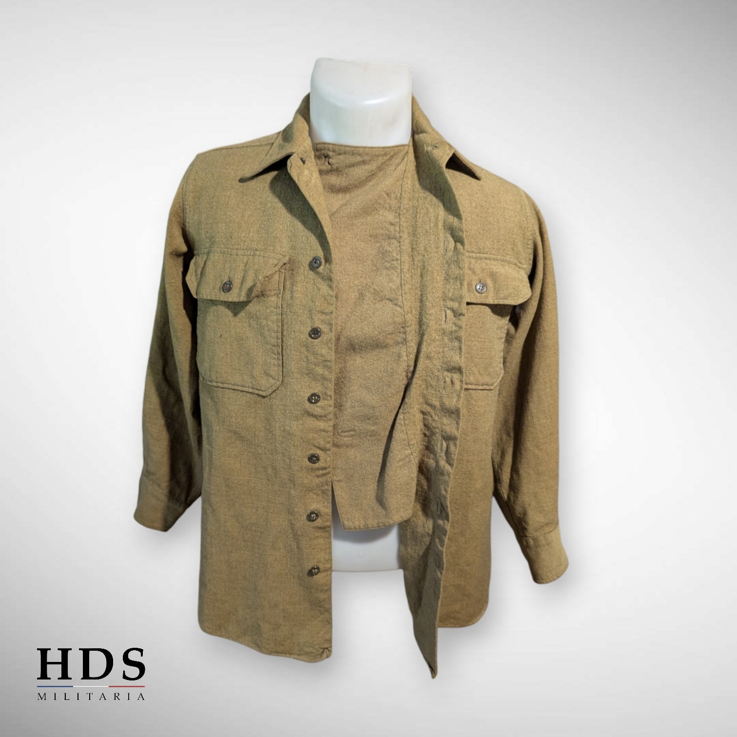 Chemise m37 moutarde US ww2 14.5x32
