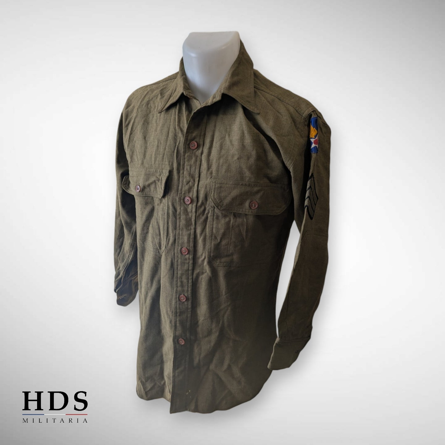 Chemise m37 moutarde USAAF ww2 nominative