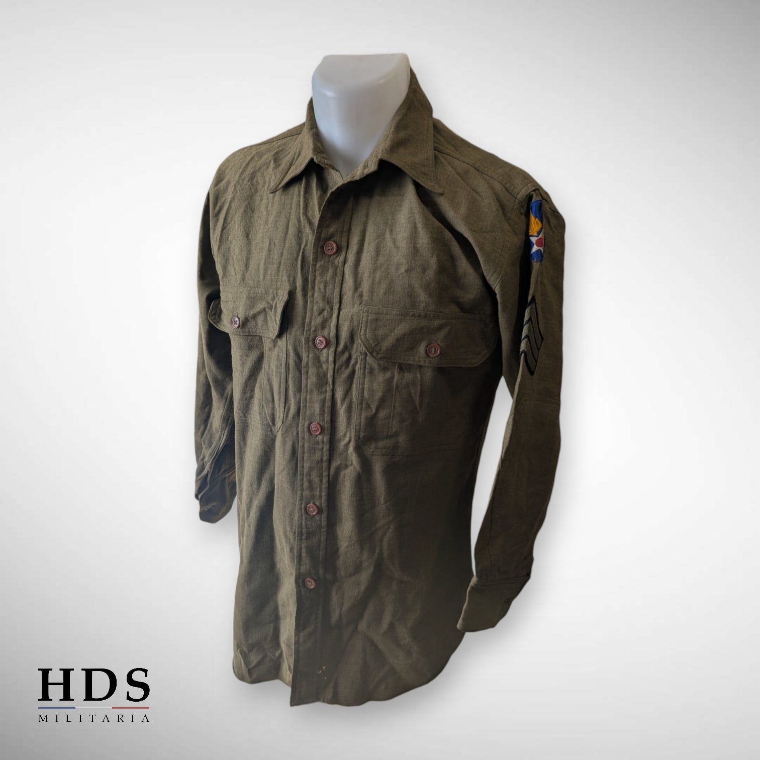 Chemise m37 moutarde USAAF ww2 nominative