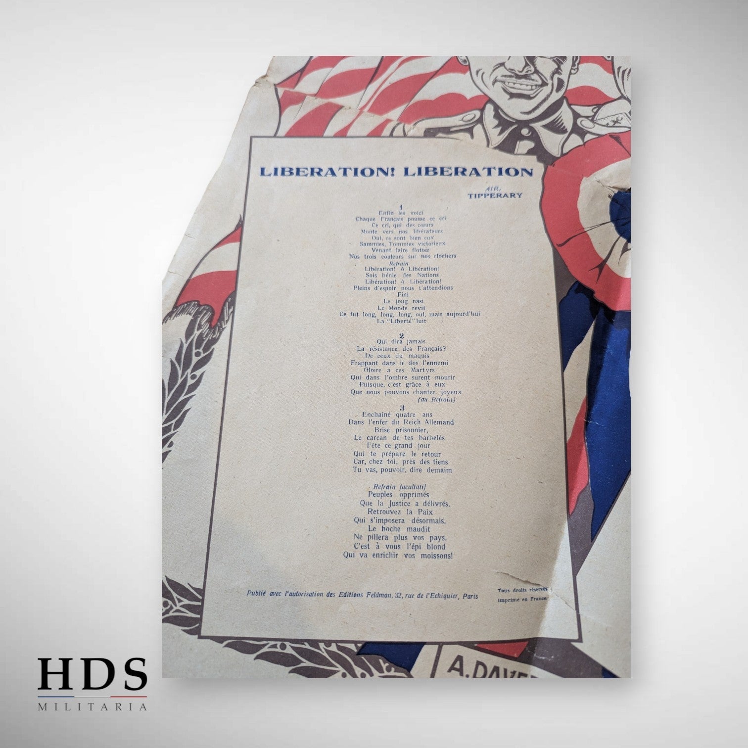 Affiche chants Libération FFI ww2