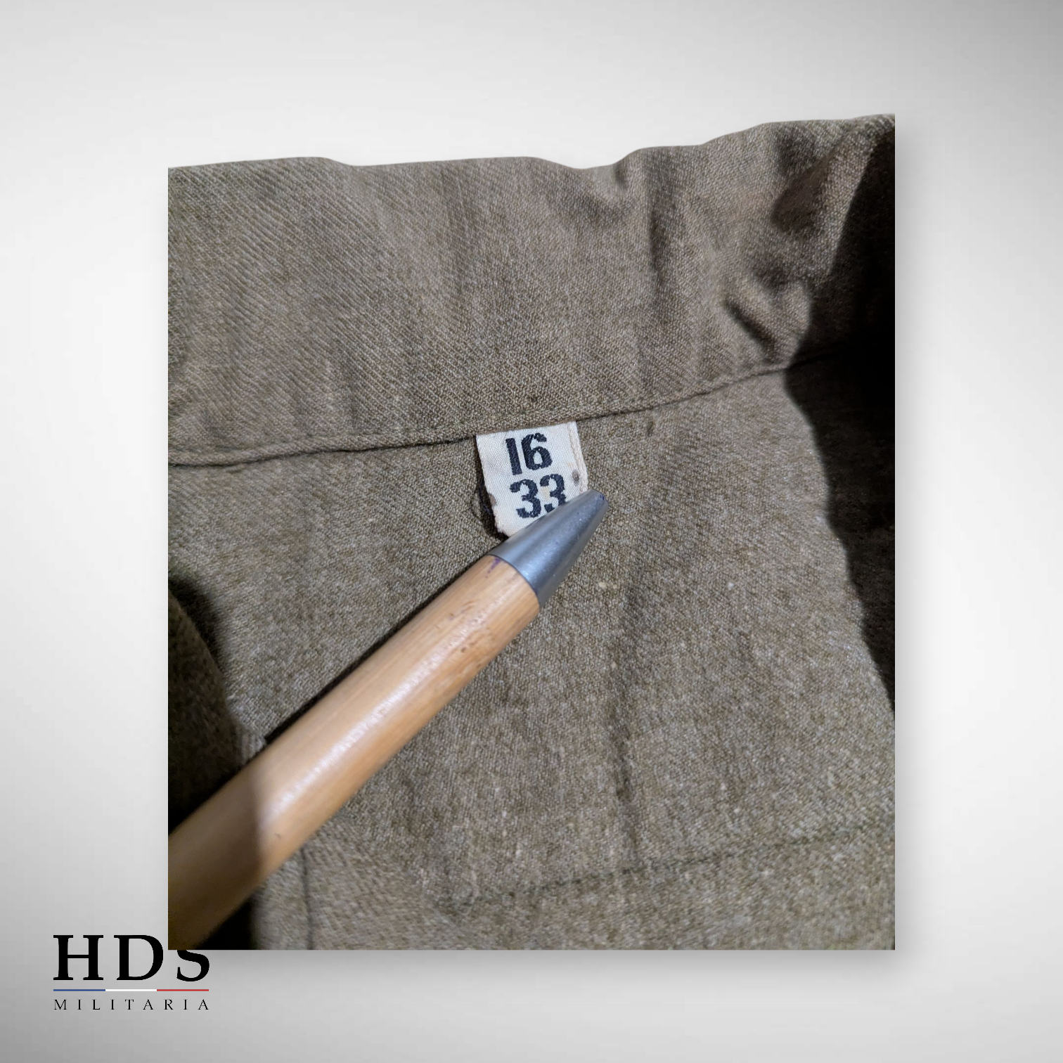 Chemise moutarde US ww2 m37 officier 16x33