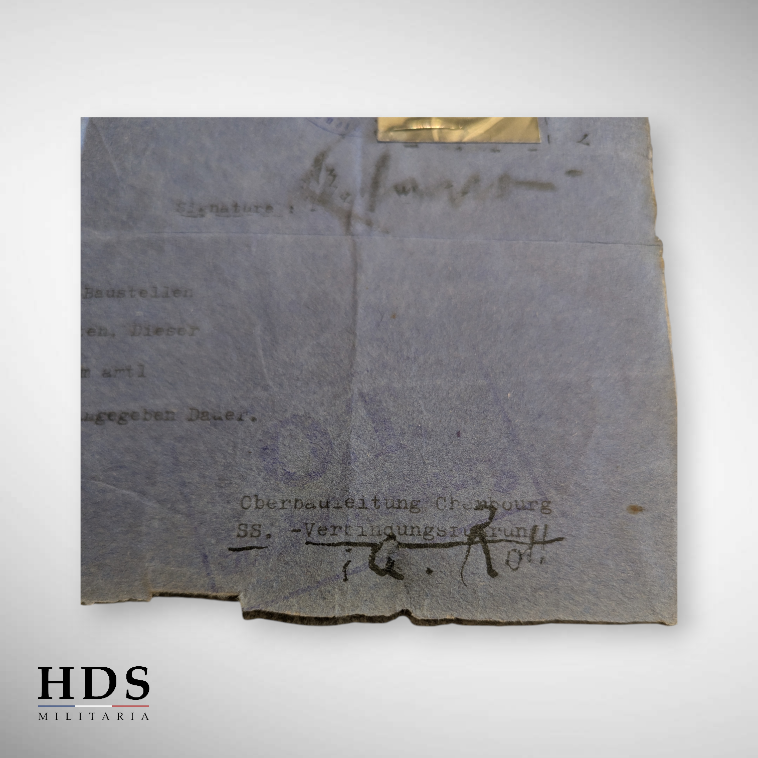 Ausweiss Cherbourg organisation Todt ww2