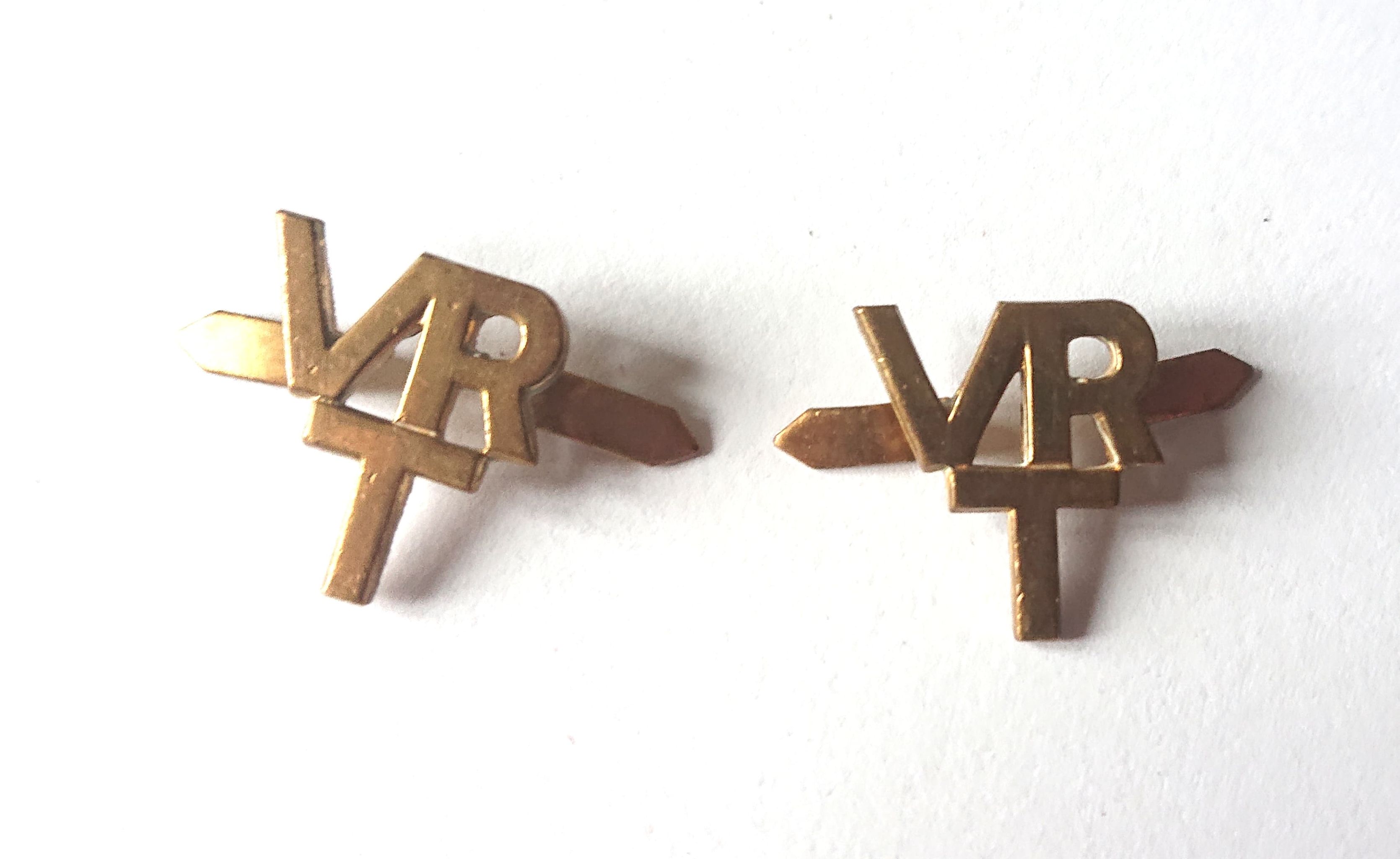 militaria : paire insigne anglais VRT air force /  pair English VRT air force insignia