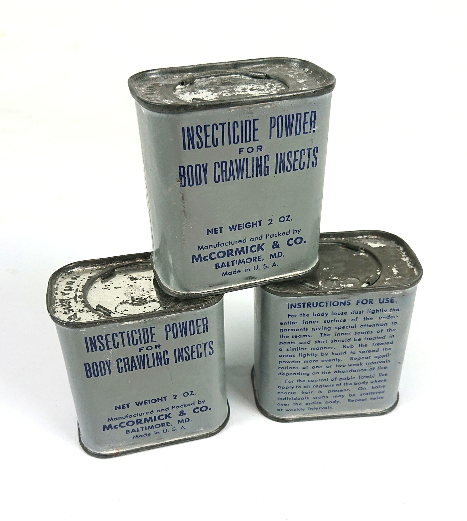 militaria : Boîte poudre insecticide US / insecticide powder box
