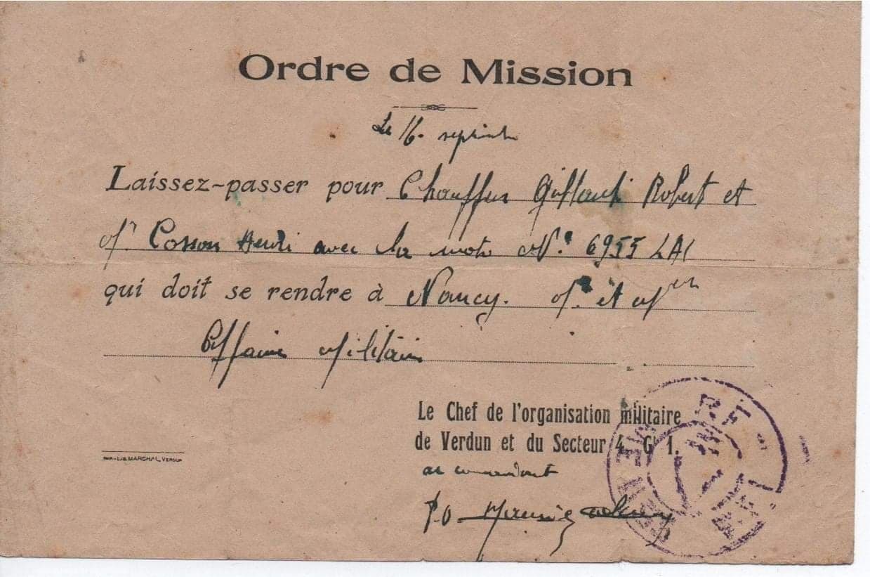 militaria : Ordre de mission FFI Verdun / Mission order FFI Verdun