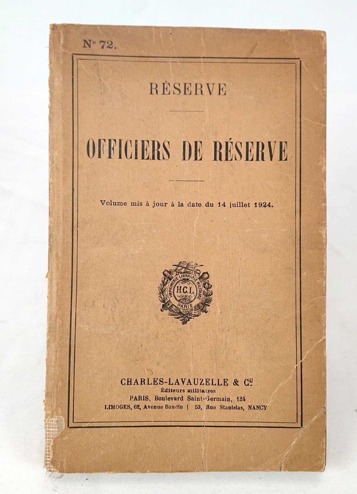 militaria : livret officiers de réserve / reserve officer booklet