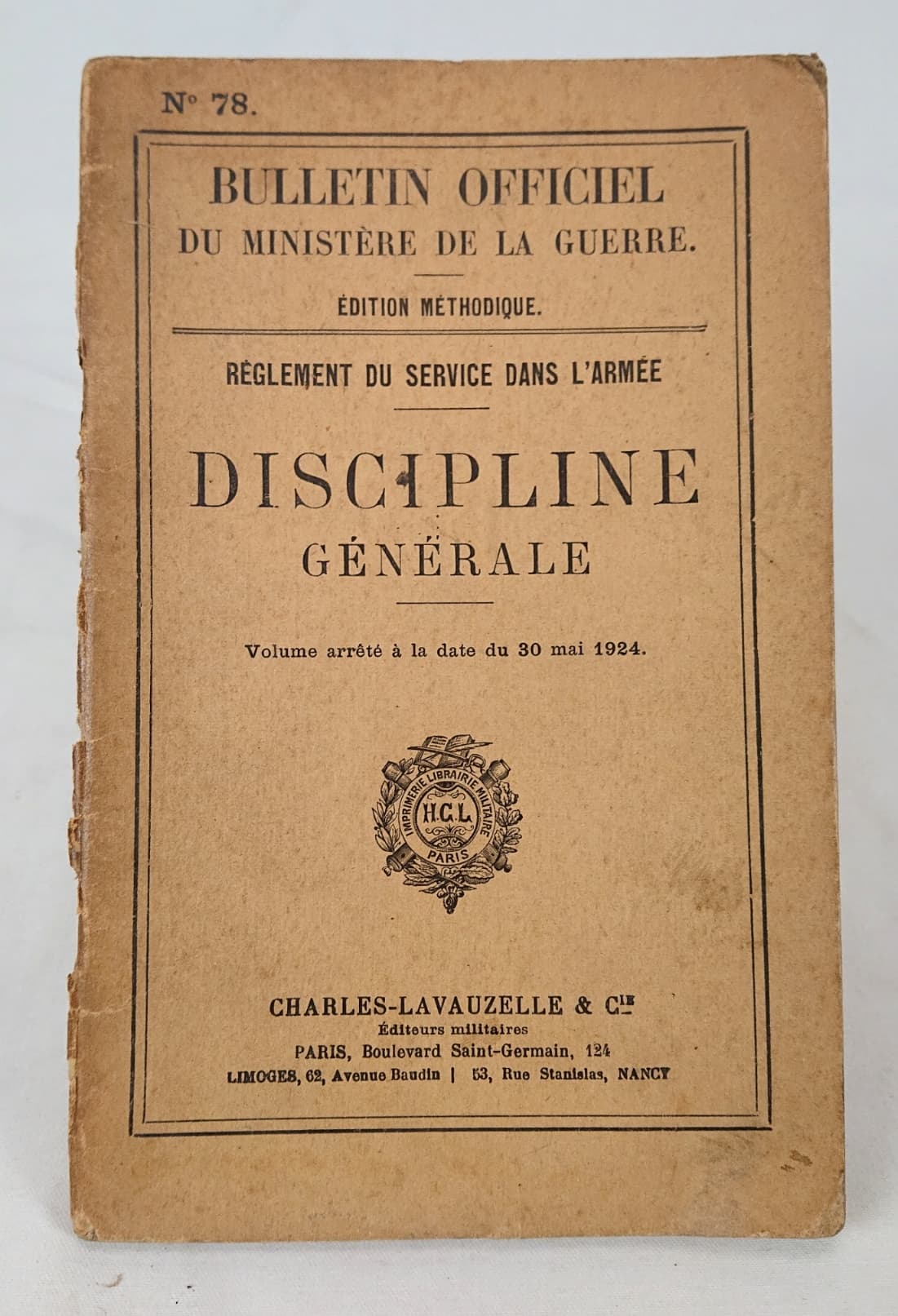 militaria : Livret discipline générale / General discipline booklet